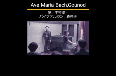 ソプラニスタ木村優一　パイプオルガン森亮子【グノー＝J S バッハ アヴェ・マリア】 Japanese sopranista sings Ave Maria  #shorts
