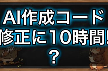 【注目】AIが12分で書いたコード、修正に10時間かかった衝撃の理由とは
