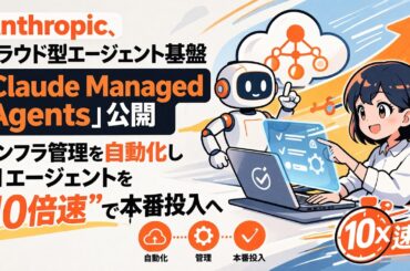 Anthropic、クラウド型エージェント基盤「Claude Managed Agents」公開　インフラ管理を自動化しAIエージェントを“10倍速”で本番投入へ