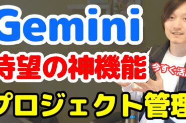 待望！Geminiにプロジェクト管理機能が登場！NotebookLMを組み合わせたAI活用法も解説