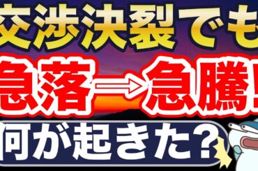 交渉決裂なのに、株価急騰。なぜ？