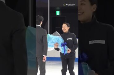 浅田真央、入社式にサプライズ登場でどよめき！新入社員にエール　#shorts