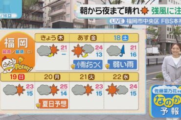 佐藤菜乃花気象予報士のお天気情報　バリはやッ!　4月16日