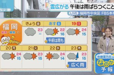 佐藤菜乃花気象予報士のお天気情報　バリはやッ!　4月17日