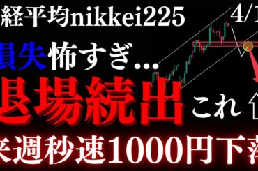 ⚠️日経、退場者続出の急落近い！？来週は下落相場の可能性大です。:RedのNikkei225テクニカル徹底分析