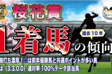 【2026年桜花賞】過去10年の1-3着馬好走ポイントを分析！軸に最適な馬をピックアップ【データ分析】