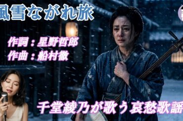 風雪ながれ旅（北島三郎）｜【千堂綾乃が歌う哀愁歌謡カバーシリーズ】｜雪国の寒さに耐える旅芸人｜#SUNO AI #哀愁歌謡