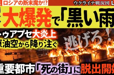 21:30～🚨「逃げろ！」ロシア重要港に「死の黒い雨」が降り緊急事態宣言！住民緊急脱出開始💥【ウクライナ戦況Live】ウ軍のドローンが次々着弾！防空も役立たず