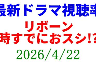 リボーン おスシ！視聴率速報☆2026年4月22日