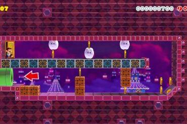 サムネの中にゴールが隠れています【マリオメーカー2 みんなでバトル】