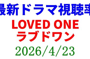 LOVED ONE ラブドワン！視聴率速報☆2026年4月23日
