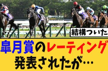 皐月賞のレーティングが発表されたが…