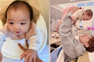 辻希美、次女・夢空ちゃんを抱き上げる夫・杉浦太陽の姿公開「楽しそうで可愛い」「良いお父さん」の声