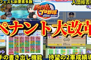 【緊急】4/27最新情報！パワフェス&ペナント新要素モリモリで今作マジ気合入りすぎだろ！【パワプロ2026】