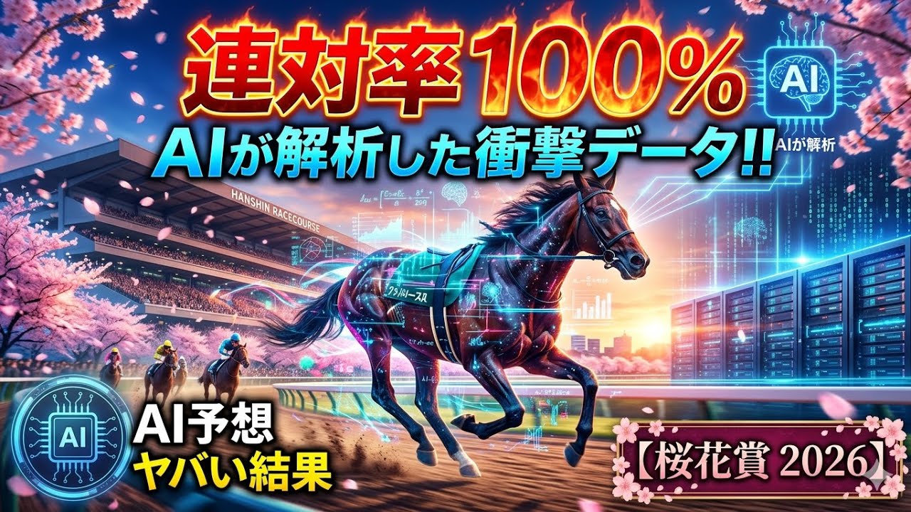 【桜花賞2026】連対率100%のデータをAIが解析した結果がヤバい#桜花賞 #桜花賞2026 #GⅠ #阪神競馬場 #阪神芝1600m#クラシック #牝馬クラシック #チューリップ賞2026