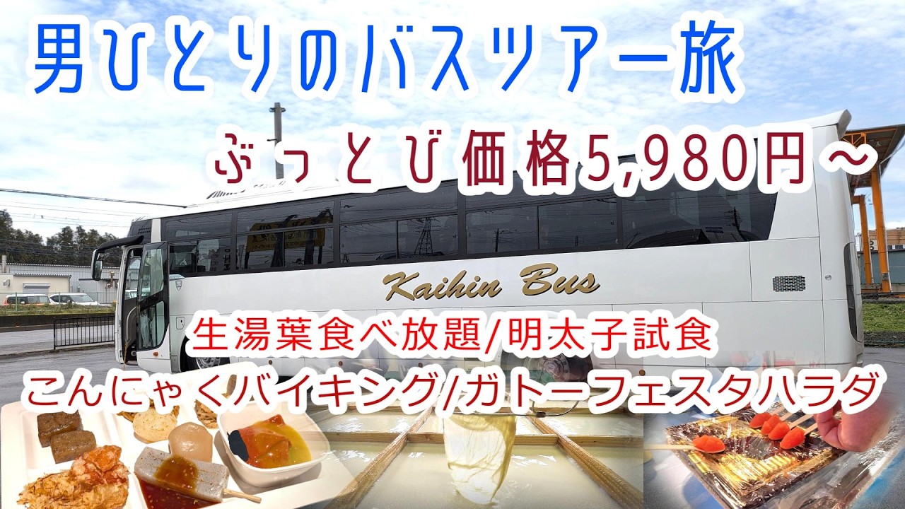 コスパ最高！【初めての日帰りバスツアー】おっさんひとりで参加して来ました