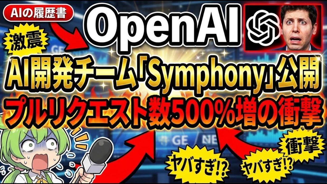 【AI週報】OpenAIがAI開発チームを自動化する「Symphony」を公開。生産性500%向上の仕組みとは