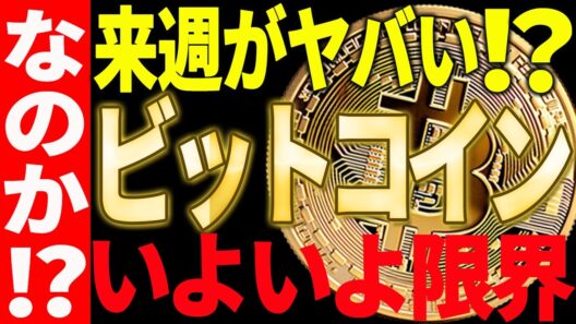 ⚠️ビットコインの来週がヤバい⁉⚠️いよいよ限界なのかを解説します【仮想通貨】