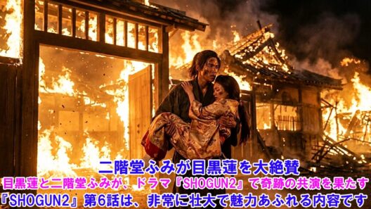 二階堂ふみが目黒蓮を大絶賛 ！目黒蓮と二階堂ふみが、ドラマ『SHOGUN2』で奇跡の共演を果たす !『SHOGUN2』第6話は、非常に壮大で魅力あふれる内容です !