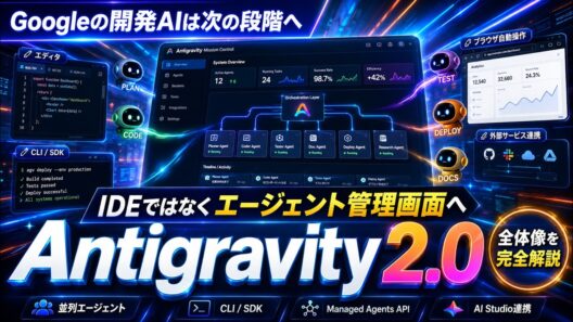 【AI共創ラジオ】Antigravity 2.0（アンチグラビティ2.0）の全体像を完全解説！IDEからの脱却し独立した「エージェント管制塔」への進化