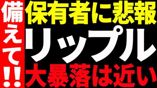 ⚠️リップル（XRP）保有者に悲報⚠️大暴落は近いです。【仮想通貨】