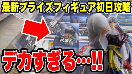 【クレーンゲーム】最新プライズフィギュア登場初日攻略！殺生丸が予想以上にデカい箱に驚きの展開！？