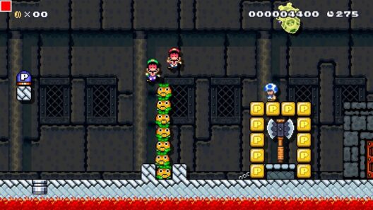 Ｐスイッチを押したらゴールが解放される【マリオメーカー2 みんなでバトル】