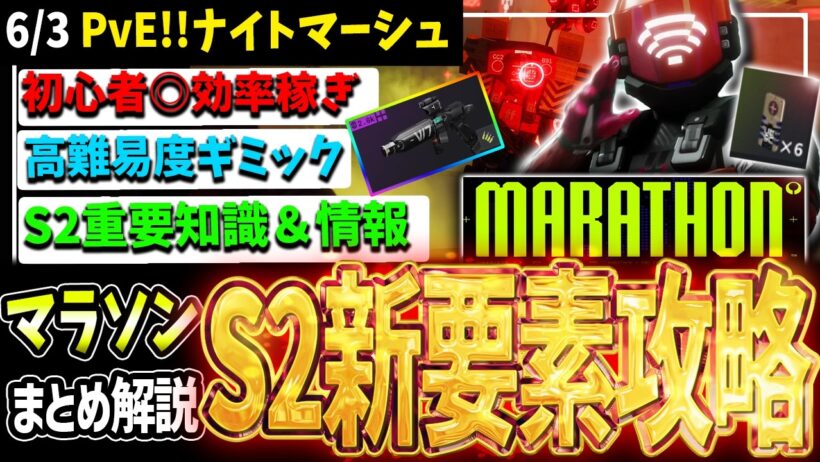 【Marathon】S2新要素＆新MAP『ナイトマーシュ』攻略解説まとめ【マラソン】【PvPvE】【アップデート】【PvE】