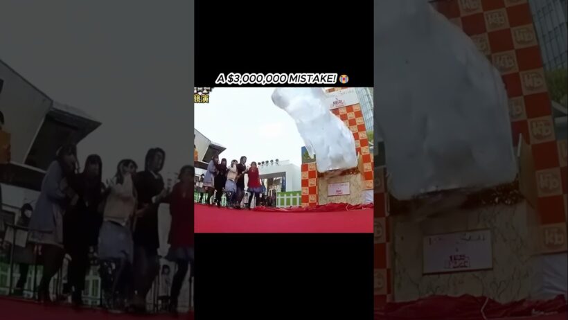Breaking a $3,000,000 sculpture by mistake... 😭 #Shorts