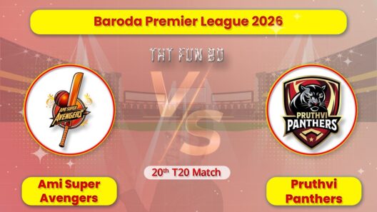 Ami Super Avengers vs Pruthvi Panthers | Baroda Premier League | Live Score Streaming & Updates 2026