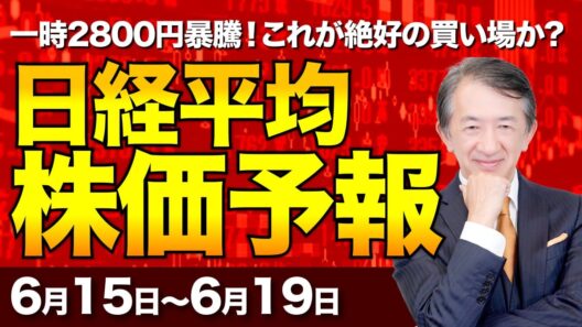 日経平均株価予想｜乱高下相場で新NISAは大損する？暴落時の生存戦略と来週の見通し【6/15-6/19】