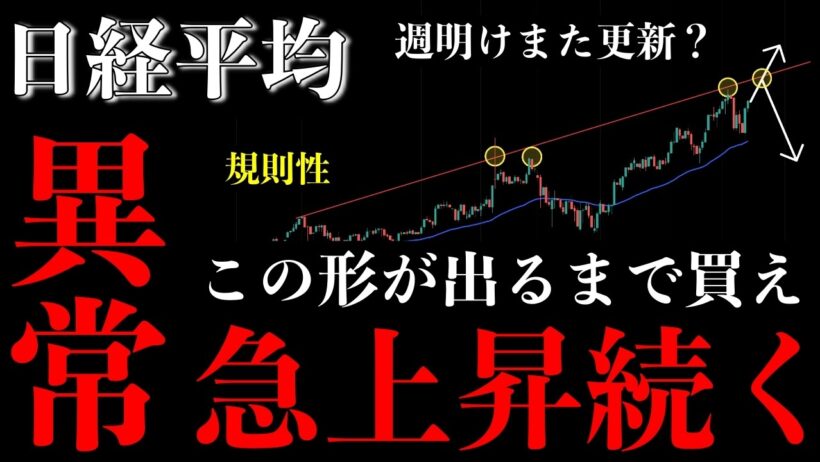 ⚠️日経平均“急上昇続く”。週明け高値更新か…強気で買える条件とは【Nikkei225分析】