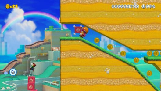 即座に箱を捨てまくってルイージを落とすｗｗｗｗ【マリオメーカー2 みんなでバトル】