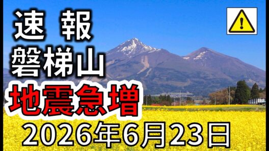 【ライブ】磐梯山で地震が急増しました！生放送で解説します！（2026年6月23日）