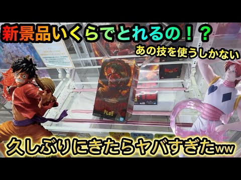 【クレーンゲーム】ONE PIECE HUNTER×HUNTER新景品フィギュア橋渡し攻略ゲットしたいがいくらでとれる！？【ゲームセンター】