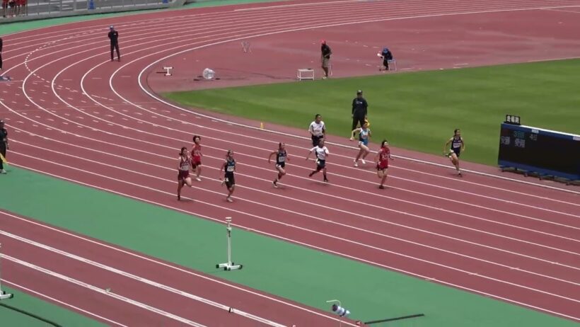 20260704131112宮崎県選手権OP女100ｍ1組 南 結華（2） 姫城中 宮　崎 14.29 +2.4