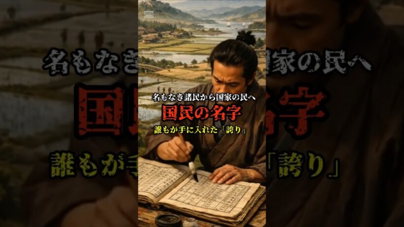 【日本史解説】 国民の名字  誰もが手に入れた「誇り」 #日本史#解説  #歴史 #雑学