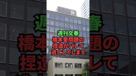 週刊文春、橋本愛問題の捏造がバレて逃亡してしまう