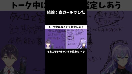 結論：星導ショウは森ガールでした【にじさんじ切り抜き】#shorts #vtuber #にじさんじ #切り抜き #星導ショウ #剣持刀也