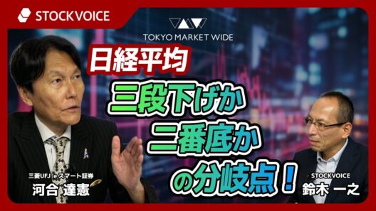 日経平均 三段下げか二番底かの分岐点！【ゲスト】9月3日 三菱UFJ ｅスマート証券 河合達憲さん