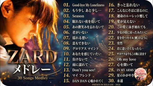 【作業用BGM】ZARDベスト：坂井泉水の歌声と共に楽しむ、癒やしの時間集