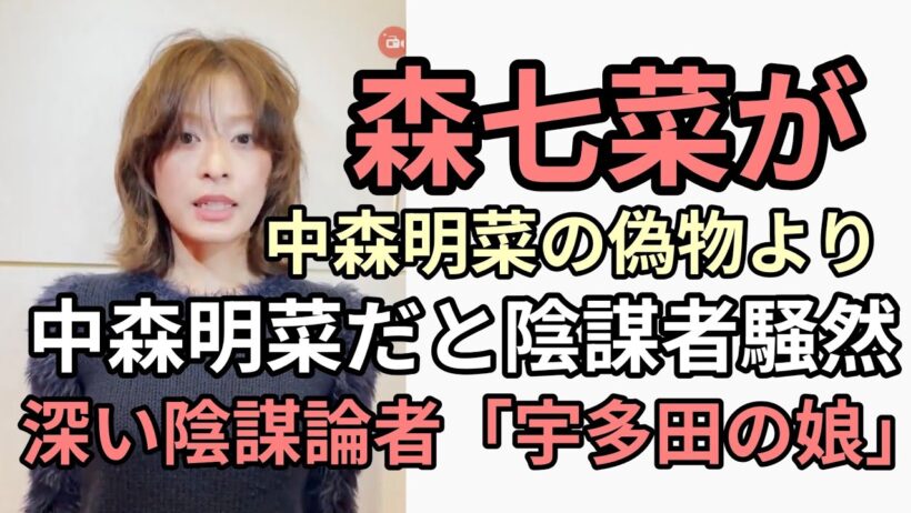 森七菜が中森明菜の偽物より中森明菜だと界隈騒然　さらに深い界隈は森七菜は宇多田ヒカルの娘
